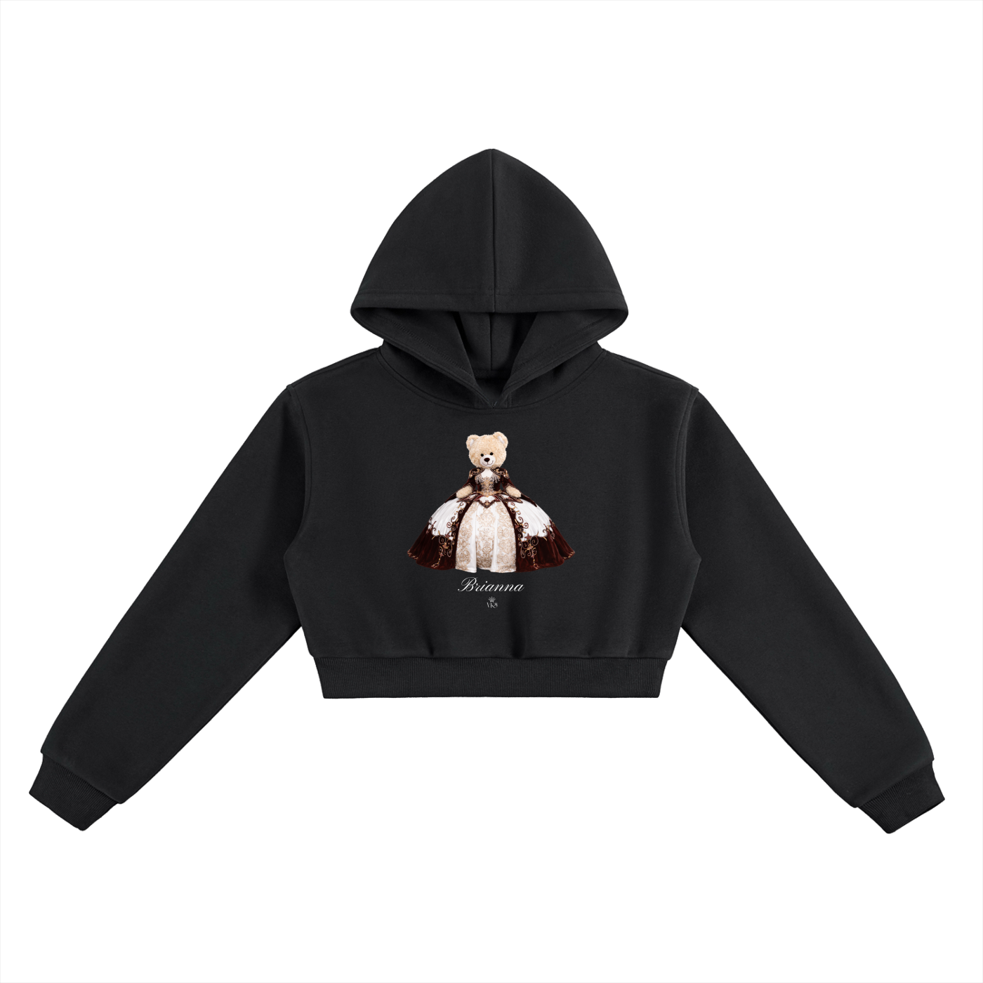 Brianna Teddy Bear Cropped Hoodie
